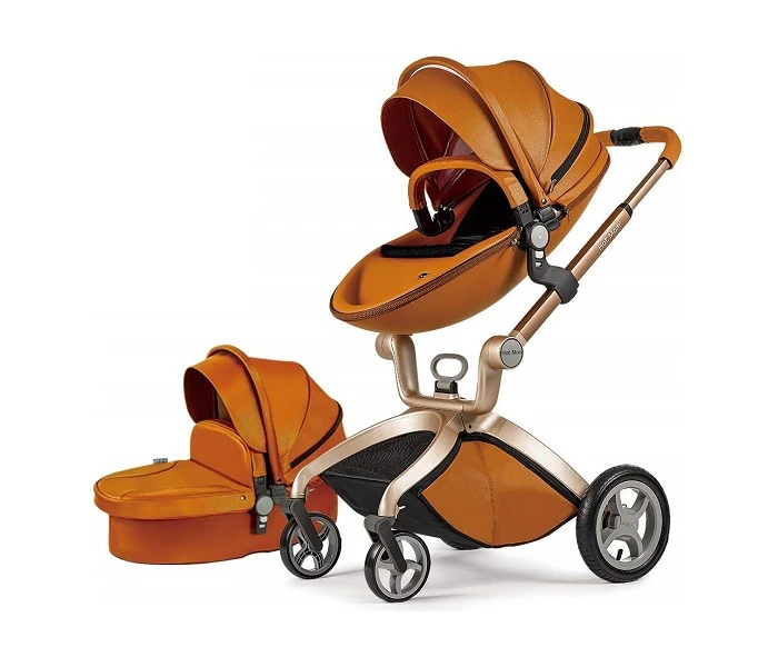 Kolica za bebe Hot Mom Brown 2u1 F22 - 2u1 dečija kolica u svetlo braon boji